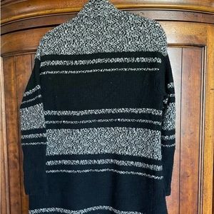 Athleta Wool Cashmere Panorama Point Sweater Wrap Small Gray Black